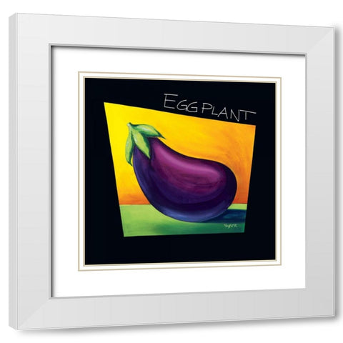 Eggplant White Modern Wood Framed Art Print with Double Matting by Naylor, Mary