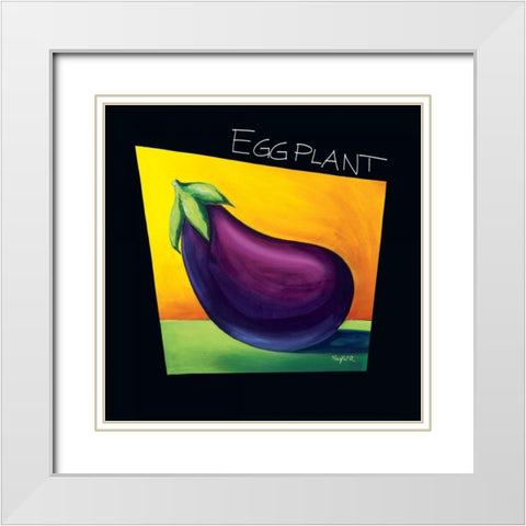 Eggplant White Modern Wood Framed Art Print with Double Matting by Naylor, Mary