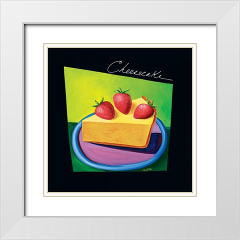 Cheesecake White Modern Wood Framed Art Print with Double Matting by Naylor, Mary