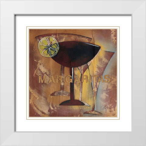 Time for Cocktails III White Modern Wood Framed Art Print with Double Matting by Osborne, Susan