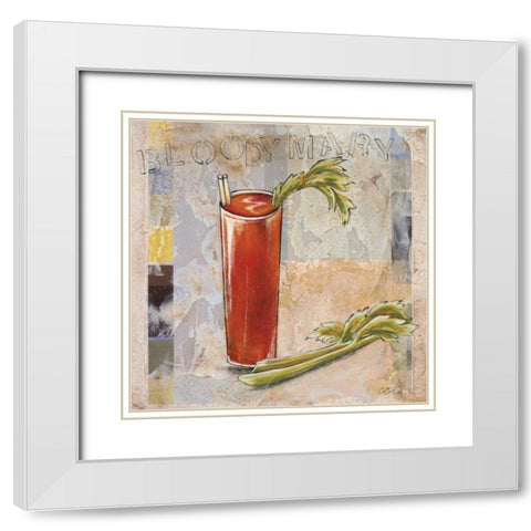 Bloody Mary White Modern Wood Framed Art Print with Double Matting by Osborne, Susan