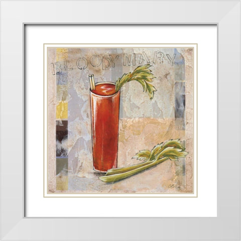 Bloody Mary White Modern Wood Framed Art Print with Double Matting by Osborne, Susan