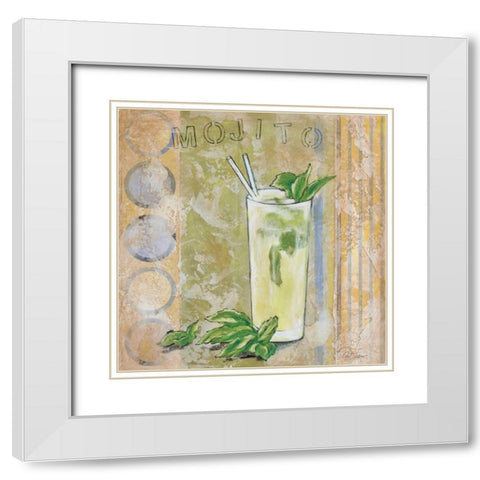 Mojito White Modern Wood Framed Art Print with Double Matting by Osborne, Susan