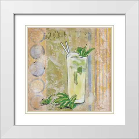 Mojito White Modern Wood Framed Art Print with Double Matting by Osborne, Susan