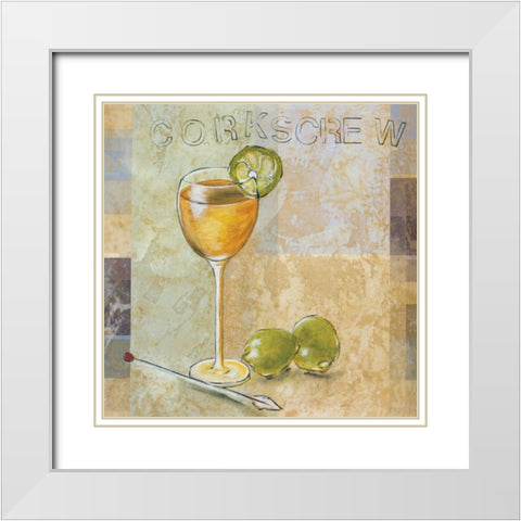 Corkscrew White Modern Wood Framed Art Print with Double Matting by Osborne, Susan