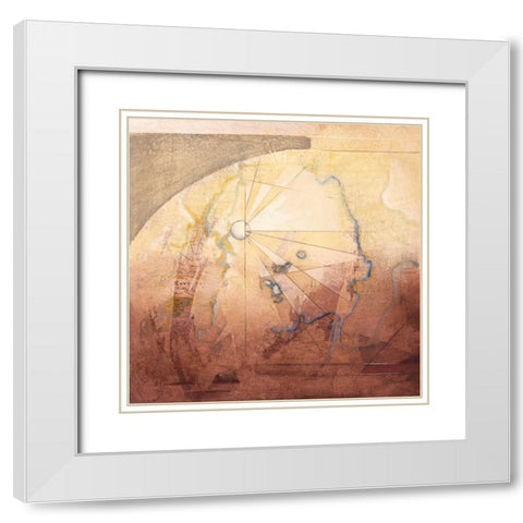 Map Adventures I White Modern Wood Framed Art Print with Double Matting by Osborne, Susan