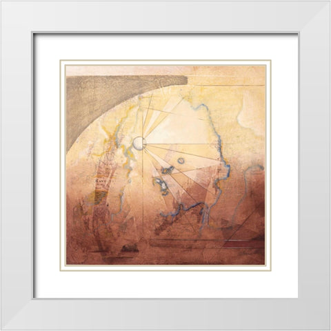 Map Adventures I White Modern Wood Framed Art Print with Double Matting by Osborne, Susan