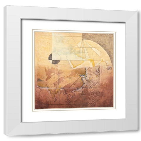 Map Adventures II White Modern Wood Framed Art Print with Double Matting by Osborne, Susan