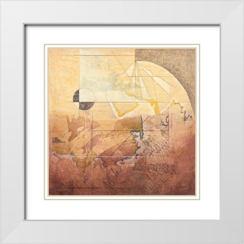 Map Adventures II White Modern Wood Framed Art Print with Double Matting by Osborne, Susan