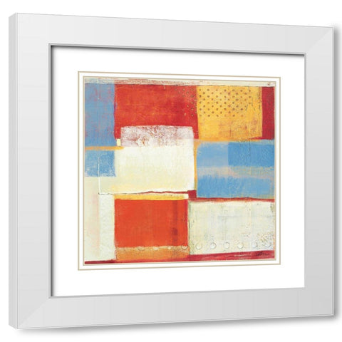 Spring Time II White Modern Wood Framed Art Print with Double Matting by Osborne, Susan