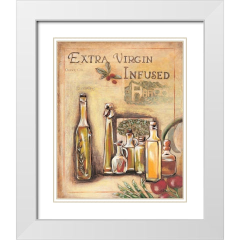 Olive Oil I White Modern Wood Framed Art Print with Double Matting by Osborne, Susan