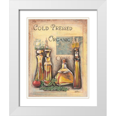 Olive Oil II White Modern Wood Framed Art Print with Double Matting by Osborne, Susan