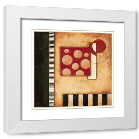 Mosaic I White Modern Wood Framed Art Print with Double Matting by Osborne, Susan