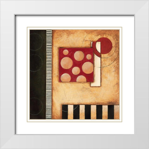Mosaic I White Modern Wood Framed Art Print with Double Matting by Osborne, Susan