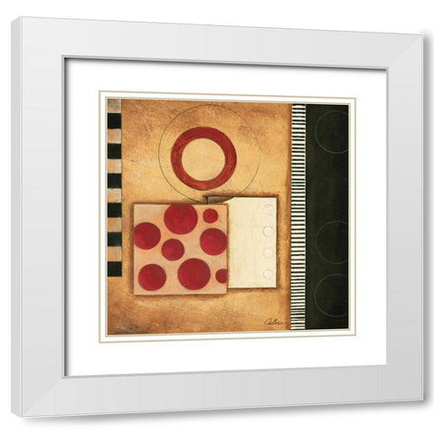 Mosaic II White Modern Wood Framed Art Print with Double Matting by Osborne, Susan
