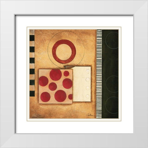Mosaic II White Modern Wood Framed Art Print with Double Matting by Osborne, Susan
