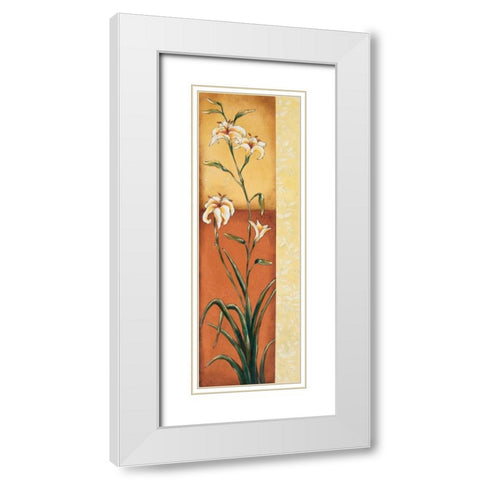 New Beginning II White Modern Wood Framed Art Print with Double Matting by Osborne, Susan