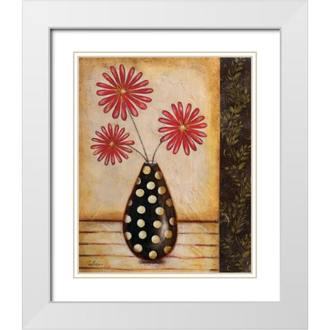 Playful II White Modern Wood Framed Art Print with Double Matting by Osborne, Susan
