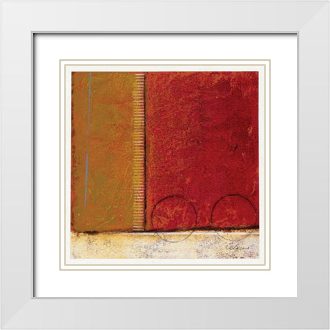 Spice Field I White Modern Wood Framed Art Print with Double Matting by Osborne, Susan