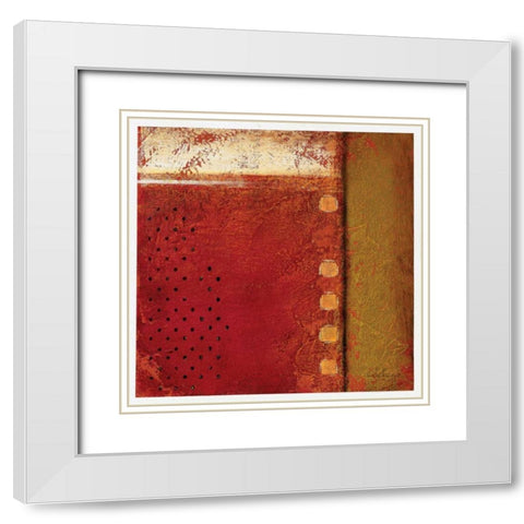 Spice Field II White Modern Wood Framed Art Print with Double Matting by Osborne, Susan