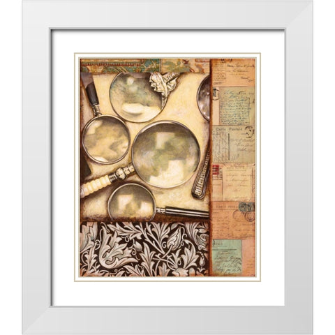 Stationary White Modern Wood Framed Art Print with Double Matting by Osborne, Susan