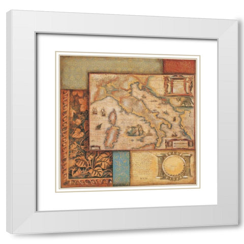 Renaissance I White Modern Wood Framed Art Print with Double Matting by Osborne, Susan