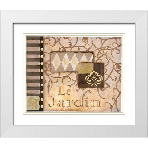 Le Jardin White Modern Wood Framed Art Print with Double Matting by Osborne, Susan