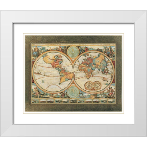 Old World View I White Modern Wood Framed Art Print with Double Matting by Osborne, Susan
