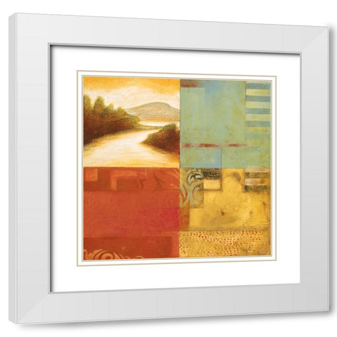 Lakeside Memories I White Modern Wood Framed Art Print with Double Matting by Osborne, Susan