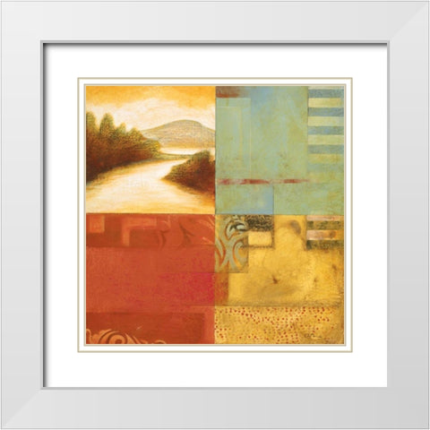 Lakeside Memories I White Modern Wood Framed Art Print with Double Matting by Osborne, Susan