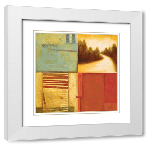Lakeside Memories II White Modern Wood Framed Art Print with Double Matting by Osborne, Susan