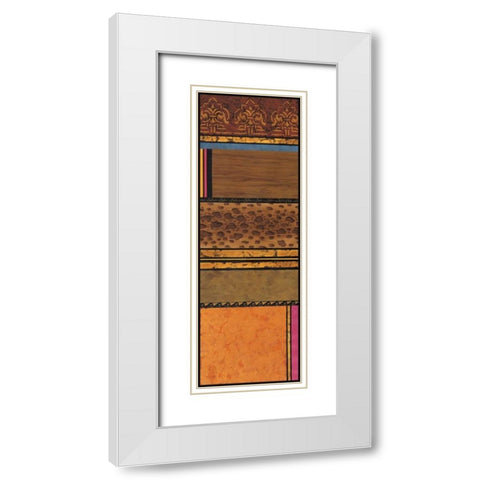 Continental Drift I White Modern Wood Framed Art Print with Double Matting by Palmer, Michael