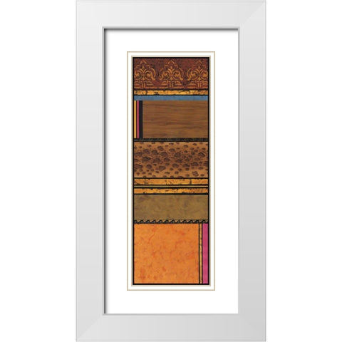 Continental Drift I White Modern Wood Framed Art Print with Double Matting by Palmer, Michael