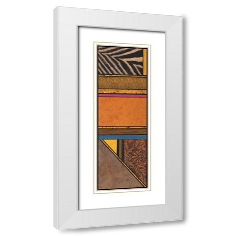 Continental Drift II White Modern Wood Framed Art Print with Double Matting by Palmer, Michael