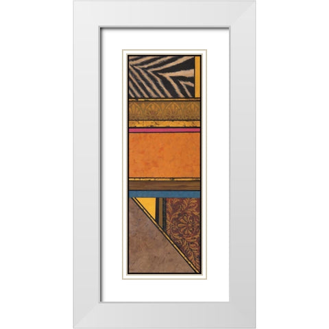 Continental Drift II White Modern Wood Framed Art Print with Double Matting by Palmer, Michael