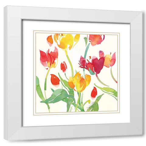 Jardin de Plantes I White Modern Wood Framed Art Print with Double Matting by Paton, Julie