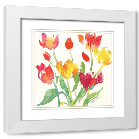 Jardin de Plantes II White Modern Wood Framed Art Print with Double Matting by Paton, Julie