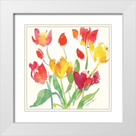 Jardin de Plantes II White Modern Wood Framed Art Print with Double Matting by Paton, Julie