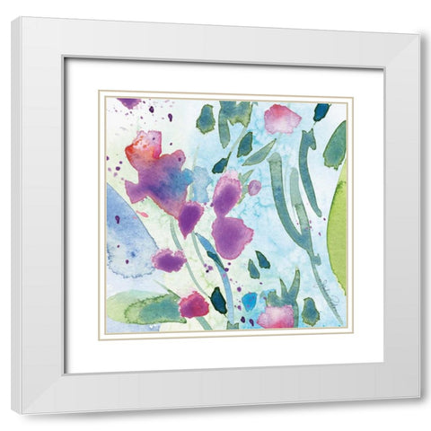 Wildflower Dance II White Modern Wood Framed Art Print with Double Matting by Paton, Julie