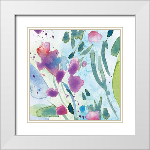 Wildflower Dance II White Modern Wood Framed Art Print with Double Matting by Paton, Julie