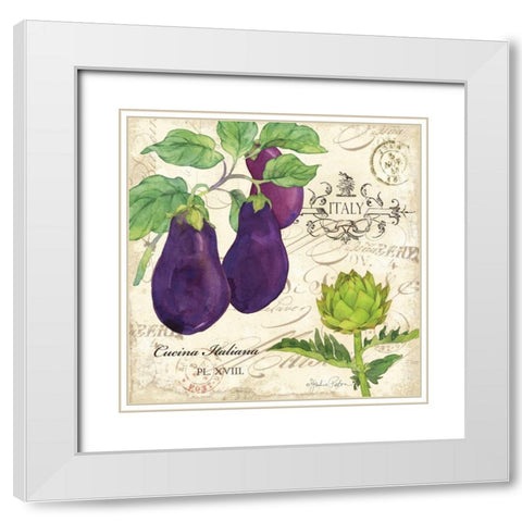 Cucina Italiana II White Modern Wood Framed Art Print with Double Matting by Paton, Julie