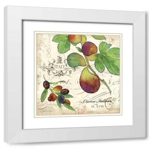 Cucina Italiana III White Modern Wood Framed Art Print with Double Matting by Paton, Julie