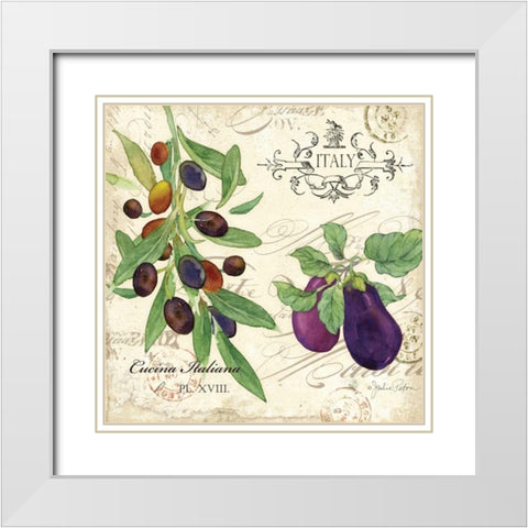 Cucina Italiana IV White Modern Wood Framed Art Print with Double Matting by Paton, Julie