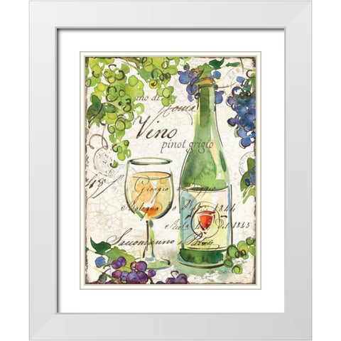Vin Pinot White Modern Wood Framed Art Print with Double Matting by Paton, Julie