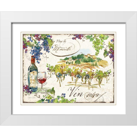 On the Vineyard I White Modern Wood Framed Art Print with Double Matting by Paton, Julie
