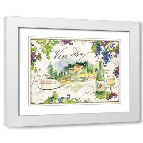 On the Vineyard II White Modern Wood Framed Art Print with Double Matting by Paton, Julie