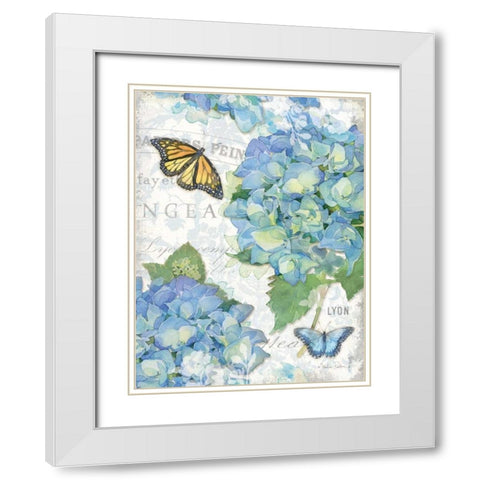 Garden Hydrangea II White Modern Wood Framed Art Print with Double Matting by Paton, Julie