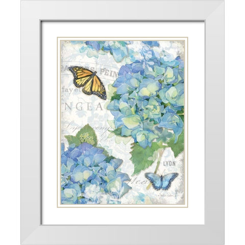 Garden Hydrangea II White Modern Wood Framed Art Print with Double Matting by Paton, Julie