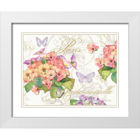 Primrose Mademoiselle White Modern Wood Framed Art Print with Double Matting by Paton, Julie