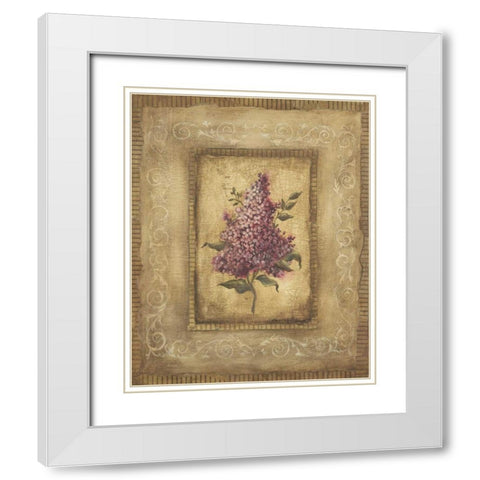 Savin Lilac White Modern Wood Framed Art Print with Double Matting by Poloson, Kimberly